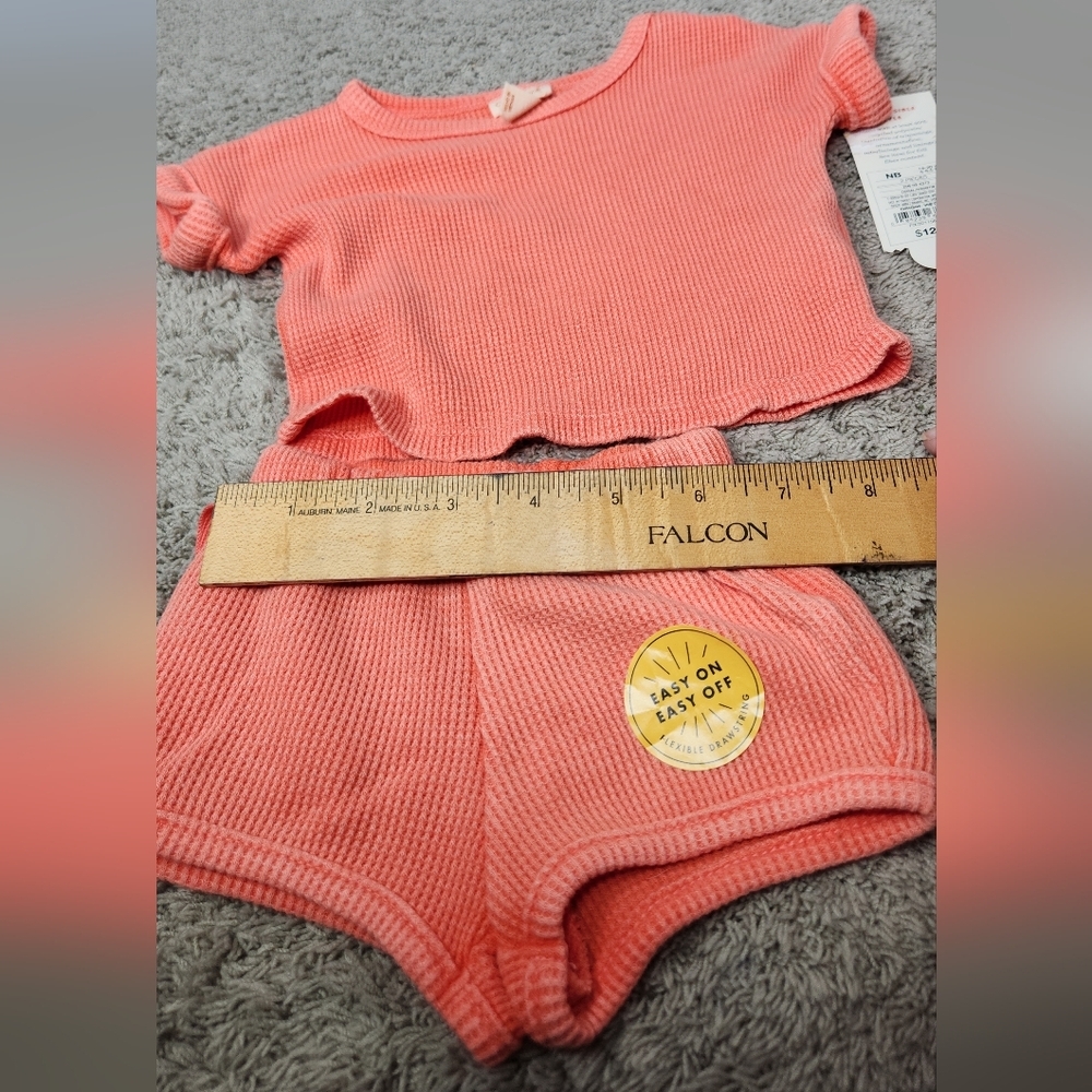 Baby Solid Top & Bottom Set - Cat & Jack Orange Newborn - Picture 3 of 14